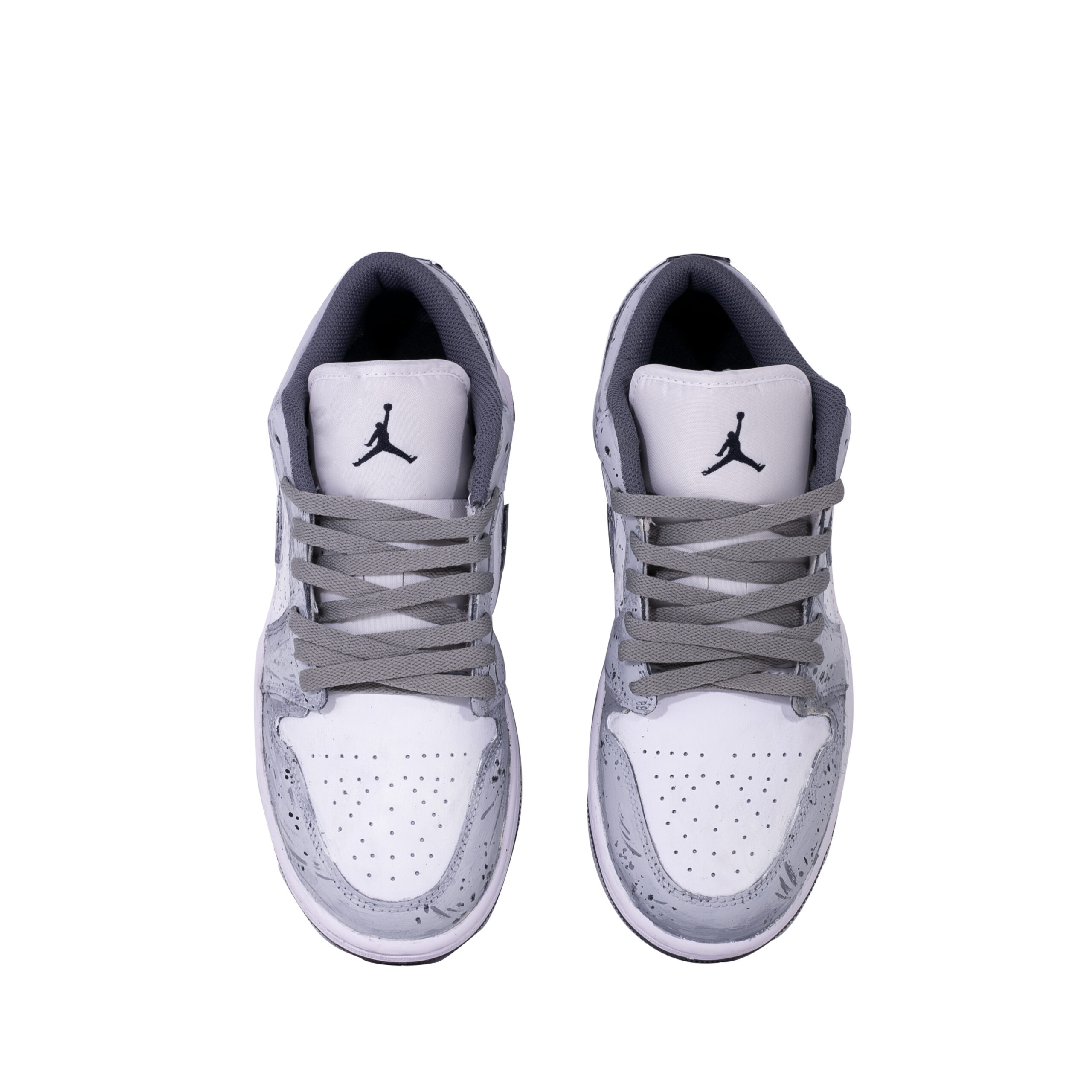 Jordan 1 Cement Distressed Patent Leather Abrasion Resistant Low top Vintage Basketball Shoes Unisex