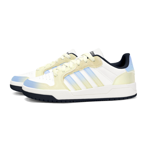 Adidas Neo Entrap Enchanting Coast Anti-Slip Wear-Resistant Low-Top Vintage Basketball Shoes Unisex White Yellow