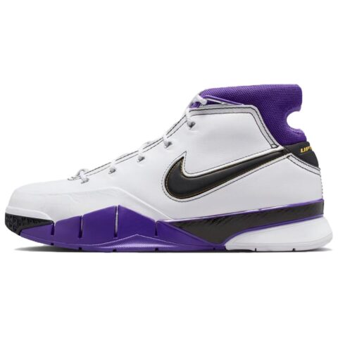 Nike Zoom Kobe 1 High top Vintage Basketball Shoes Men’s White Purple Black 2026 Edition