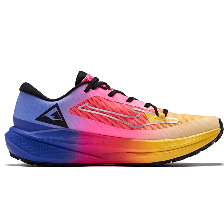 Erke Mugen PRO Running Shoes Men’s Low Top Jasmine Yellow/Fluorescent Rose Pink/Electric Blue Purple
