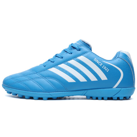 Binary Synthetic Leather Soccer Shoes Unisex Blue