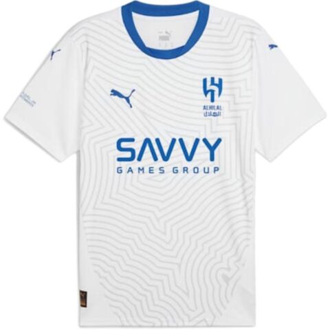 PUMA DRYCELL Al Hilal Saudi F.C. 24/25 Away Replica Jersey Men Soccer Jersey Men’s White Blue Colorway
