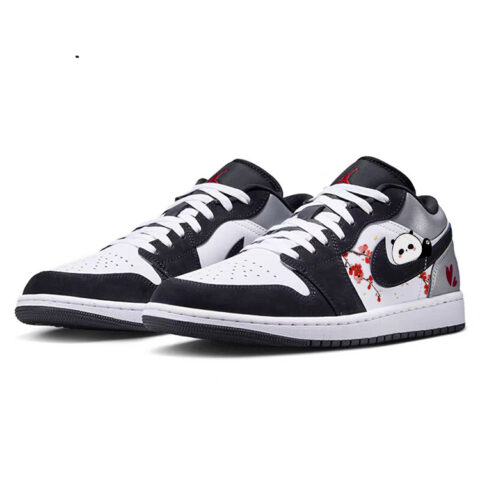 Jordan Air Jordan 1 Vintage Basketball Shoes Unisex Low Top White/Black