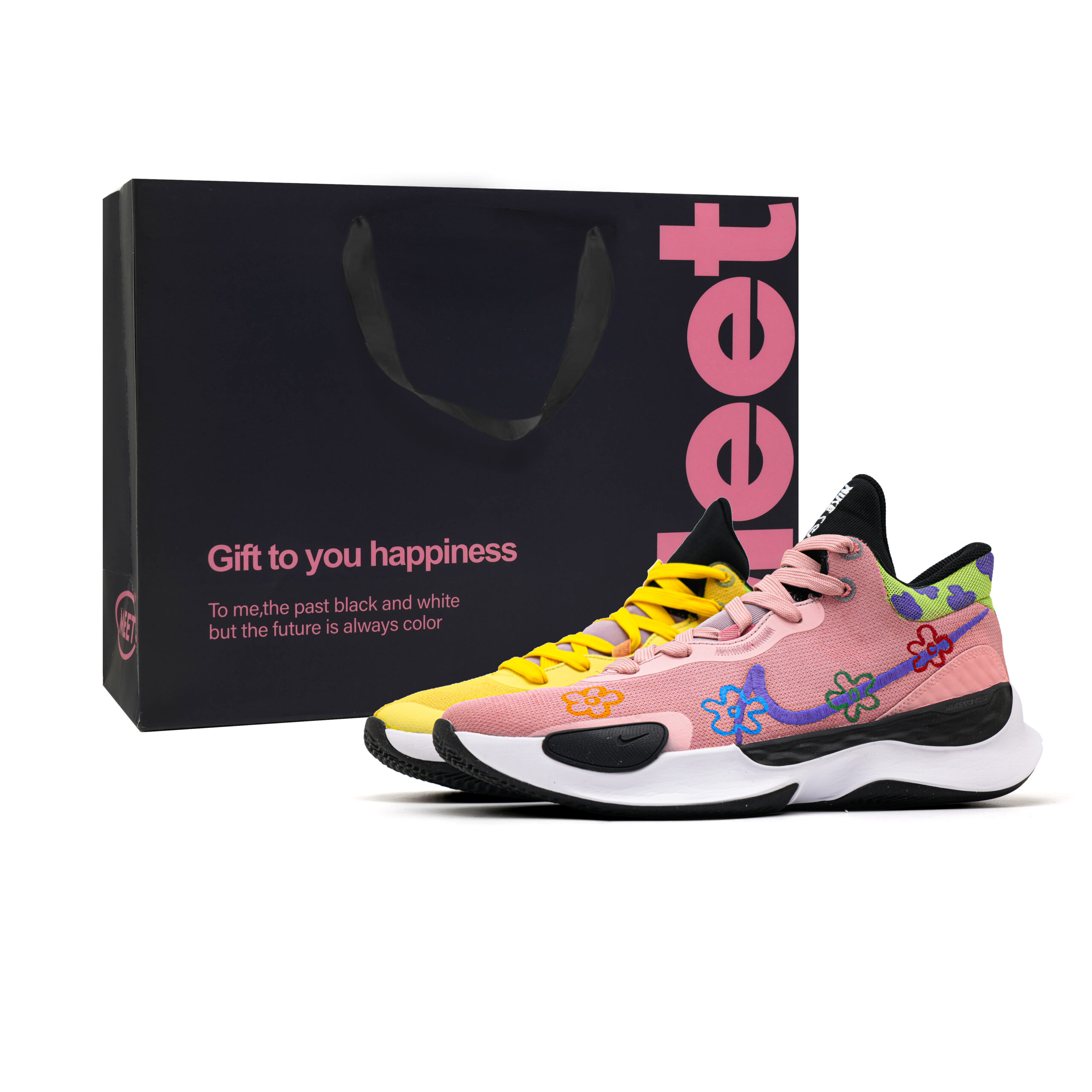 Nike Renew Elevate 3 Heartbeat Moment Low top Basketball Shoes Men’s Yellow Pink