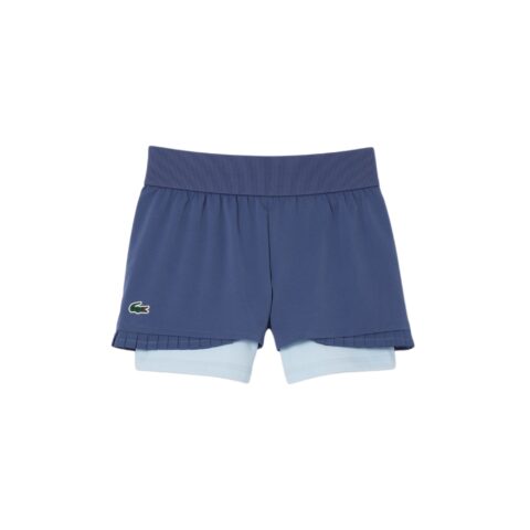 Lacoste logo-appliqué pleated shorts