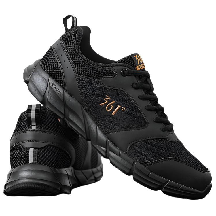361° Low top Casual Training Long Distance Running Shoes Men’s Black Gold