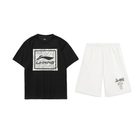 Li Ning Casual Sportswear Unisex Black+White