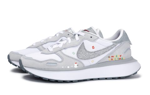 Nike Phoenix Waffle Slip Resistant Abrasion Resistant Low top Running Shoes Women’s White Silver Gray