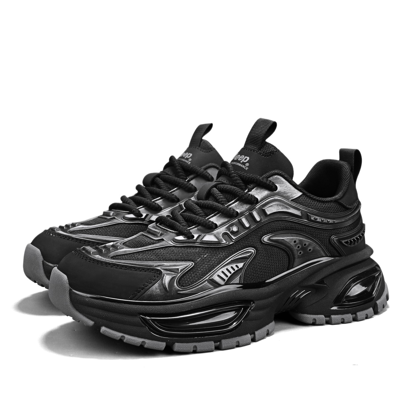 Jeep Street Rampage Collection Cushioning Height Increasing Abrasion Resistant Breathable Low top Hiking Shoes Men’s
