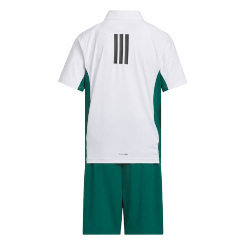 Adidas Casual Sportswear SportswearClimacool 2 Piece Set White Forest Green Children Aged 3 7 Years Old