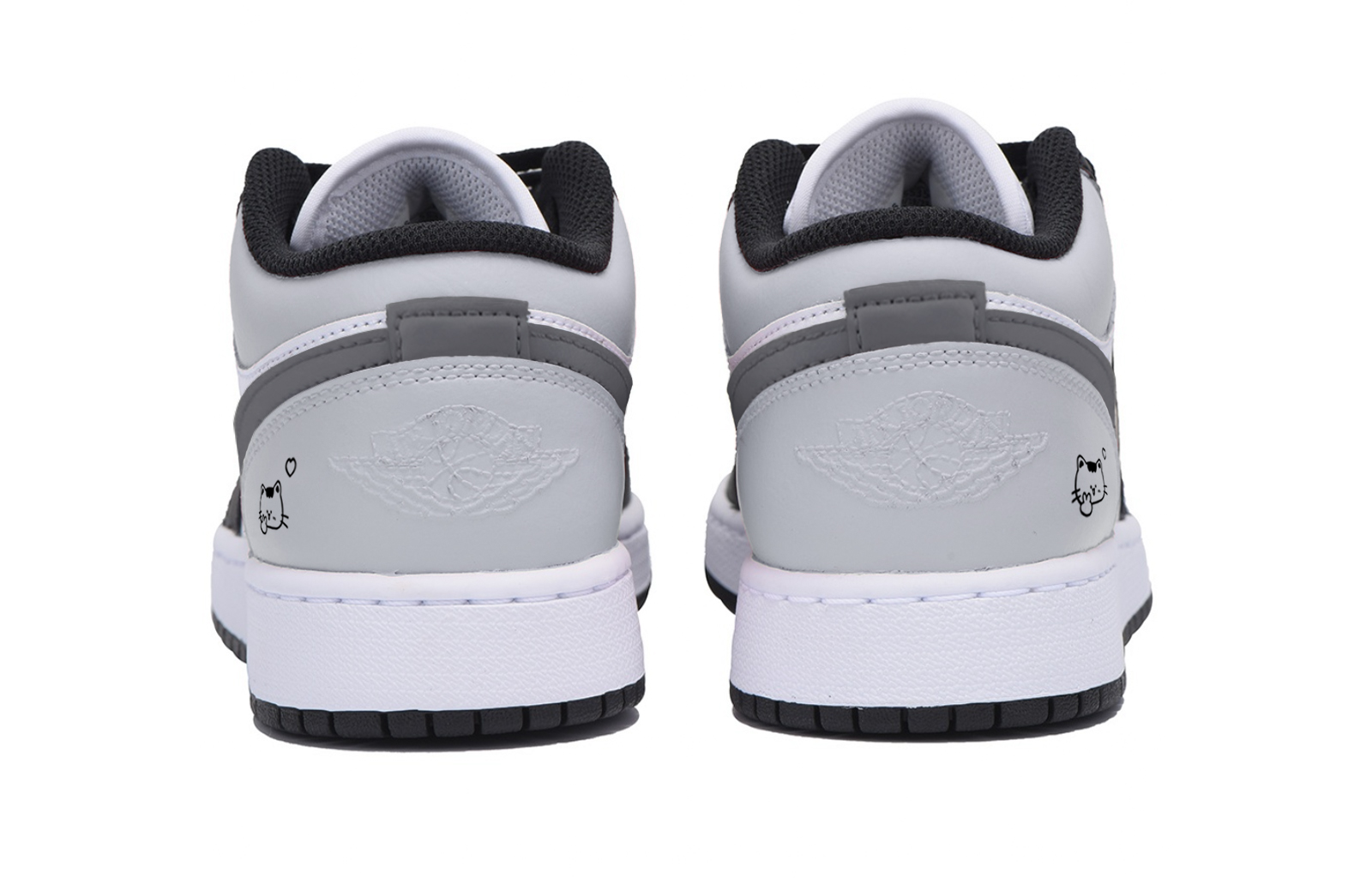 Jordan Air Jordan 1 Low top Vintage Basketball Shoes Men’s White Dark Gray