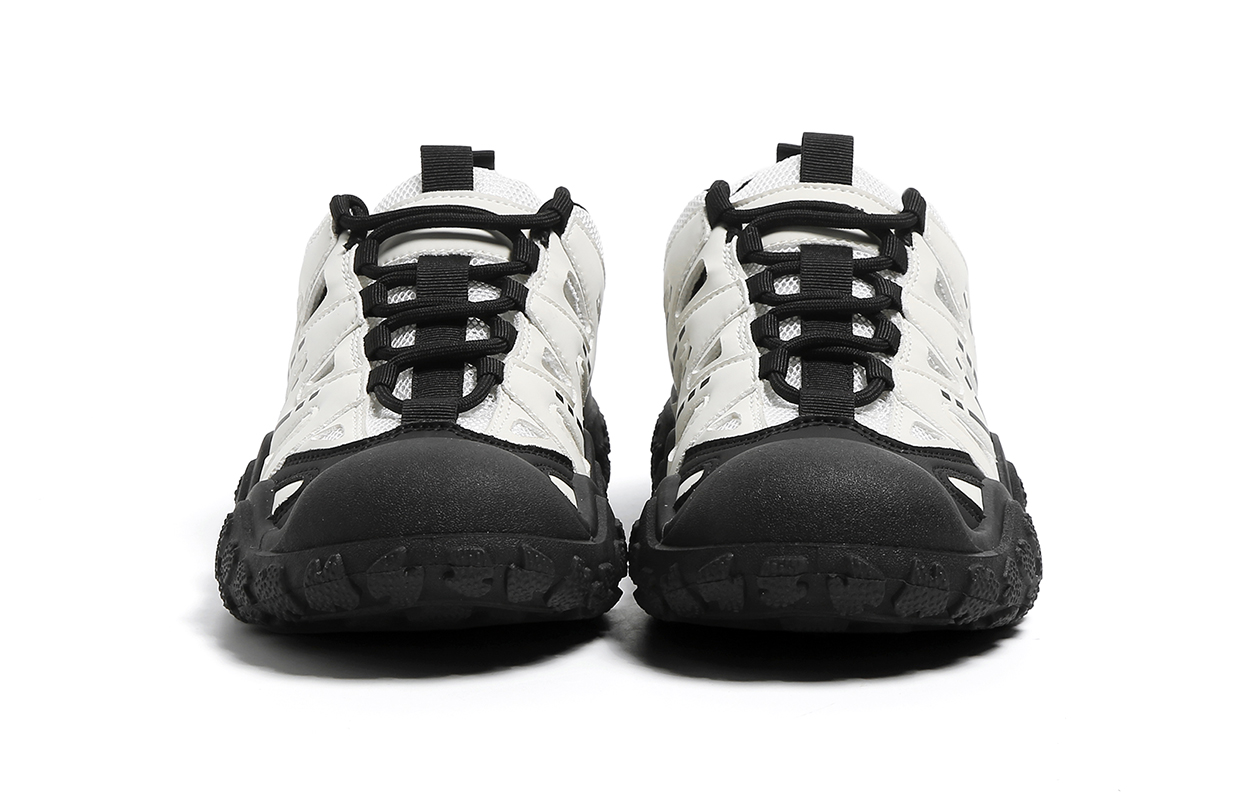 HUANQIU Impact Resistant, Abrasion Resistant, Lightweight, Breathable Low top Mountaineering Shoes Men’s Beige Black