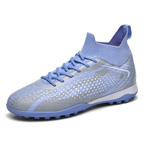 JINLAIKE Soccer Shoes Unisex Mid Top White Purple