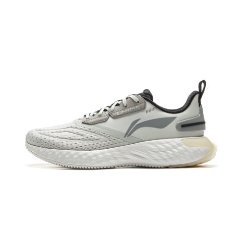 Li Ning Cushioning Abrasion Resistant Cushioning, Wear Resistant Low top Casual Running Shoes Men’s Waterdrop Gray