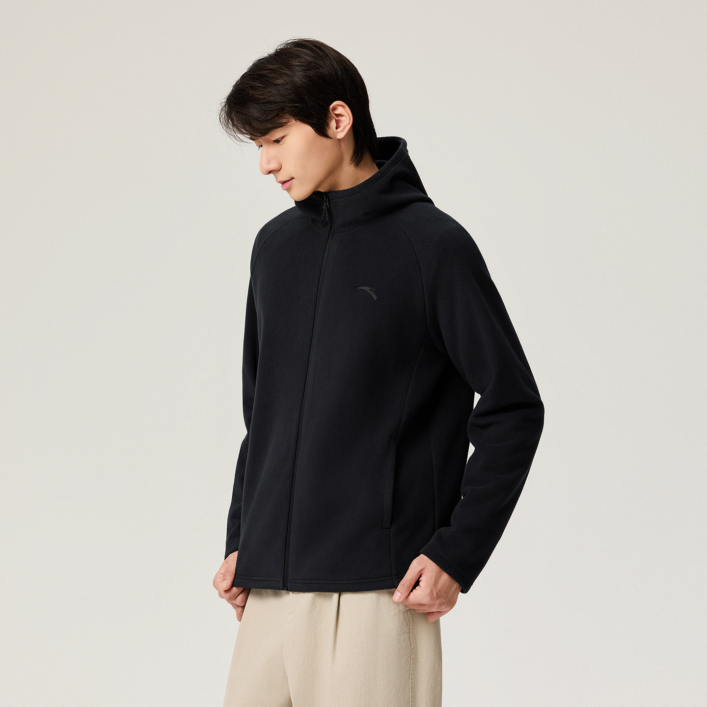Anta Hooded Jackets & Coats Unisex Basic Black