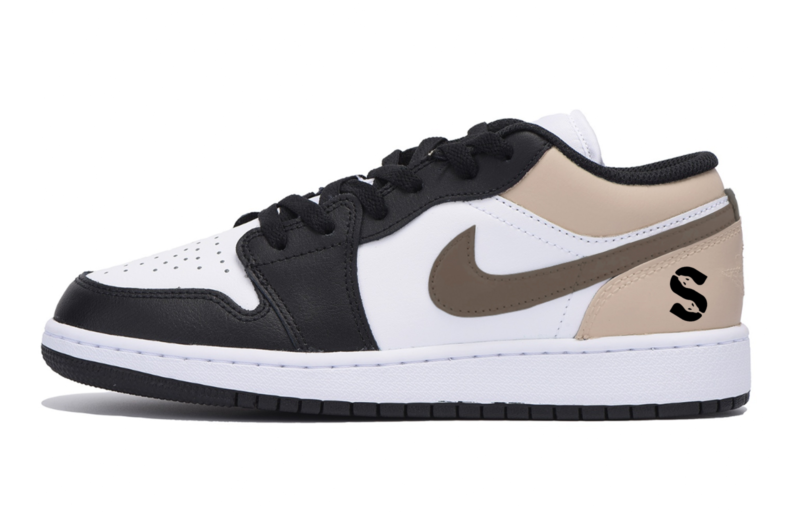 Jordan Air Jordan 1 Vintage Basketball Shoes Men’s Low Top Black Brown