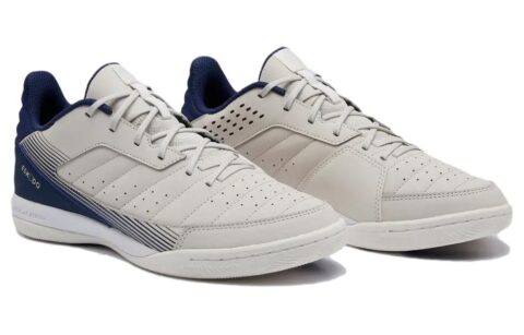 DECATHLON ESKUDO 500 IC/in Abrasion Resistant Soccer Shoes Men’s White Blue