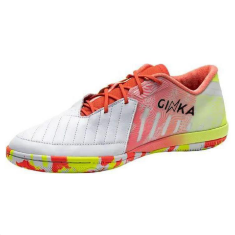 DECATHLON Kipsta Ginka 900 IC/in Cushioning Slip Resistant Abrasion Resistant Soccer Shoes Men's White Pink