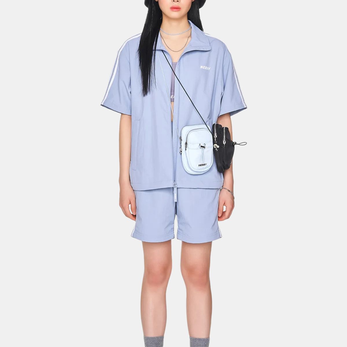 Nerdy Casual Sportswear Unisex Stand Collar Moderate