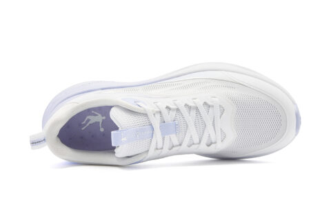 QIAODAN Cushioning Slip Resistant Abrasion Resistant Low top Casual Running Shoes Women’s White Purple