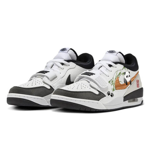 Jordan Legacy 312 Cushioning Slip Resistant Abrasion Resistant Low top Vintage Basketball Shoes Men’s Black White
