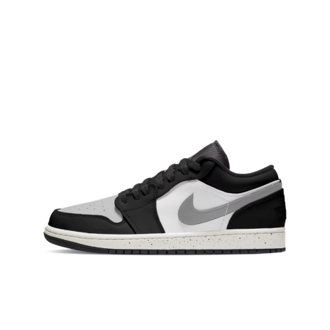 Jordan Air Jordan 1 Low top Vintage Basketball Shoes Unisex Black White Gray