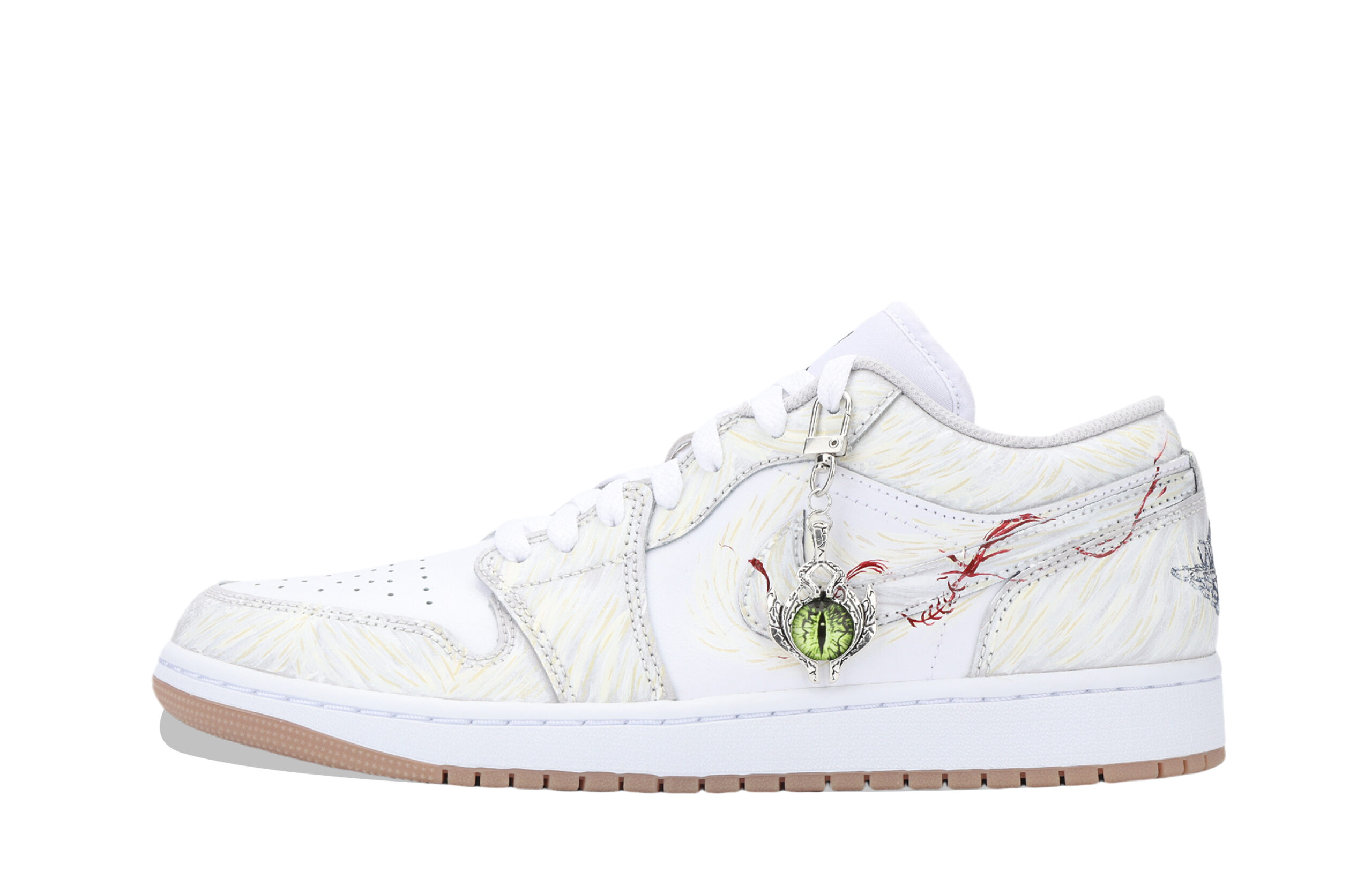 Jordan Air Jordan 1 The Gaze Of The Feathered Snake God Cushioning, Wear Resistant Low top Vintage Basketball Shoes