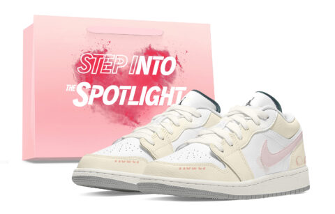 Jordan Air Jordan 1 Abrasion Resistant Low top Vintage Basketball Shoes Unisex Light Yellow