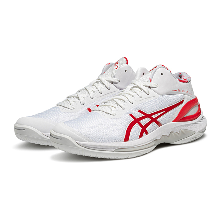 ASICS GELBURST 28 Rebound Slip Resistant Mid top Basketball Shoes Men’s White Red