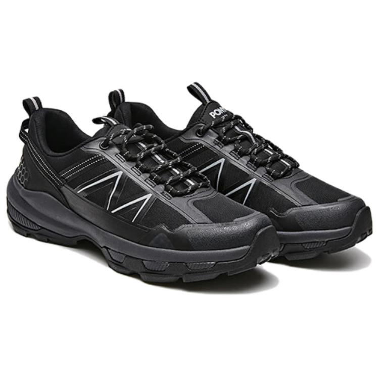 Pony Abrasion Resistant Breathable Height Increasing Low top Hiking Shoes Men’s Black
