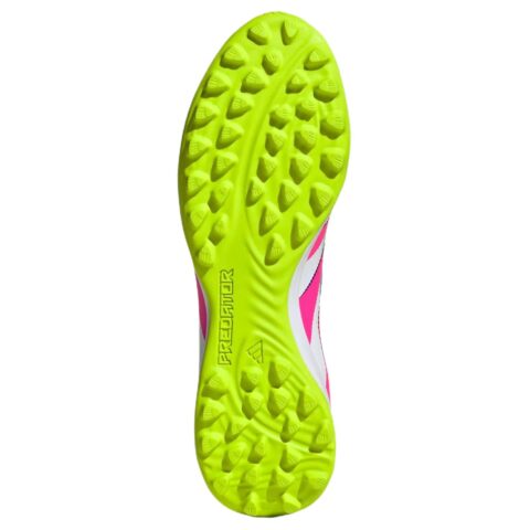 Adidas PREDATOR LEAGUE Slip Resistant Abrasion Resistant Soccer Shoes Unisex White Pink