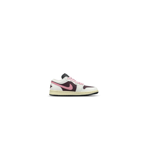 Jordan Air Jordan 1 Slip Resistant Abrasion Resistant Low top Vintage Basketball Shoes Women’s Burgundy