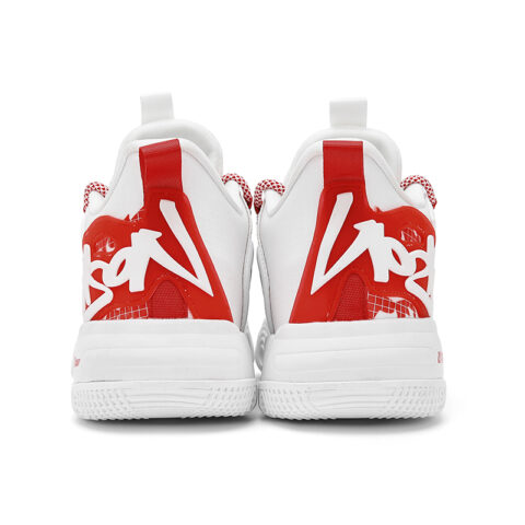 IVERSON Campaign 1 White China Red Cushioning Slip Resistant Abrasion Resistant Low top Basketball Shoes Unisex