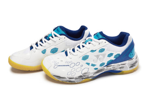 YONEX Power Cushion Breathable And Wear resistant Low top Badminton Shoes Unisex Gray White Blue