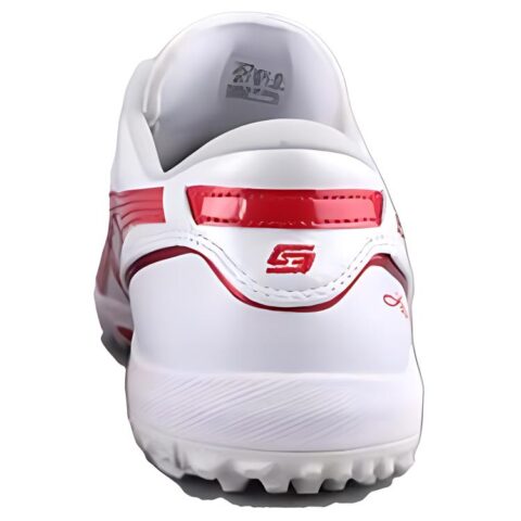 ASICS C3 TF Turf Kangaroo Leather Abrasion Resistant Soccer Shoes Unisex White Red