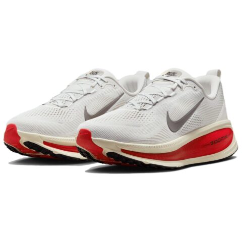 Nike Vomero 18 Platinum Tint Siren Red Light Smoke Grey Metallic Pewter