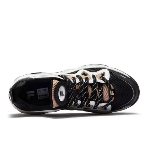FILA FUSION VERTICAL Crack Shoes Textile, Synthetic Leather Low top Vintage Basketball Shoes Men’s Black Silver