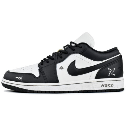 Jordan Air Jordan 1 Abrasion Resistant Low top Vintage Basketball Shoes Men’s Black White