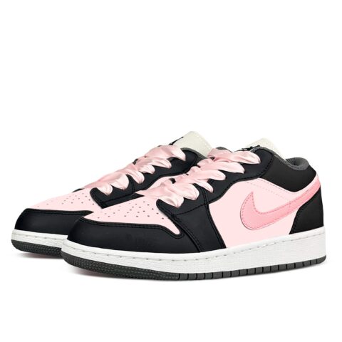Jordan Air Jordan 1 Low top Vintage Basketball Shoes Women’s Black Pink