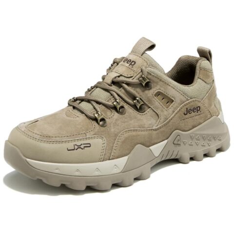 Jeep Abrasion Resistant Low top Mountaineering Shoes Men’s Light Khaki