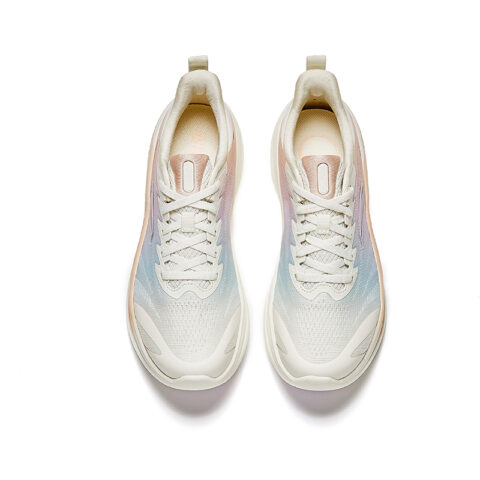 Anta Slip Resistant, Breathable, Lightweight, Height Increasing Low top Casual Running Shoes Women’s White Blue Pink