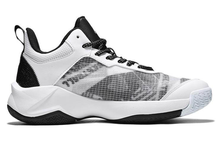 QIAODAN Cushioning Slip Resistant High top Basketball Shoes Men’s White Gray