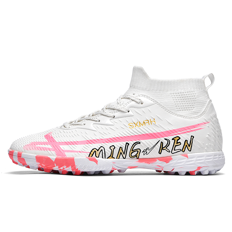 Binary Cushioning Abrasion Resistant Lightweight Cushioning Abrasion Resistant Lightweight Soccer Shoes Unisex White
