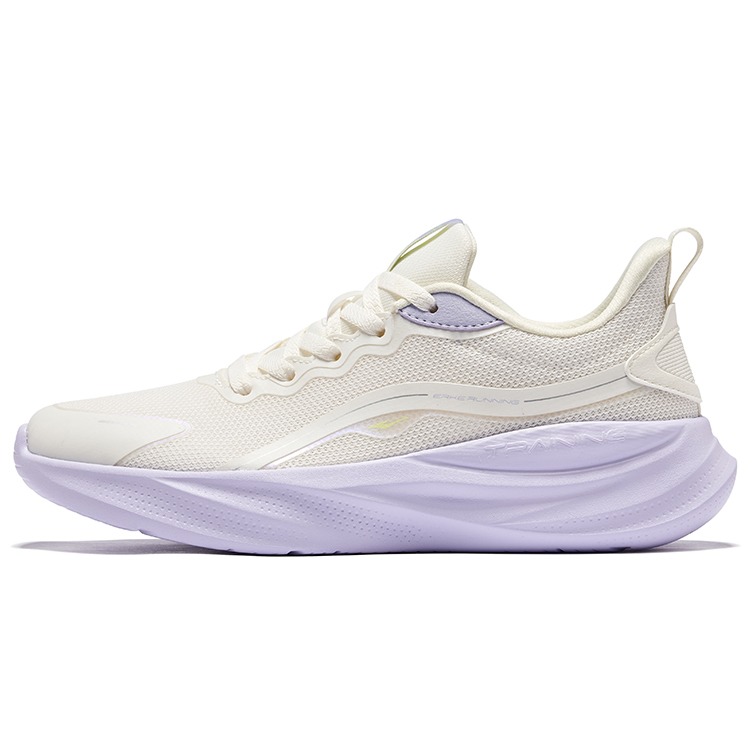 Erke Cushioning Breathable Rebound Low top Casual Running Shoes Women’s Microcrystal White Lilac