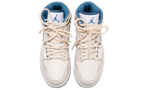 Jordan Air Jordan 1 MID Okra Leather Slip Resistant Abrasion Resistant Slip Resistant Abrasion Resistant Mid top
