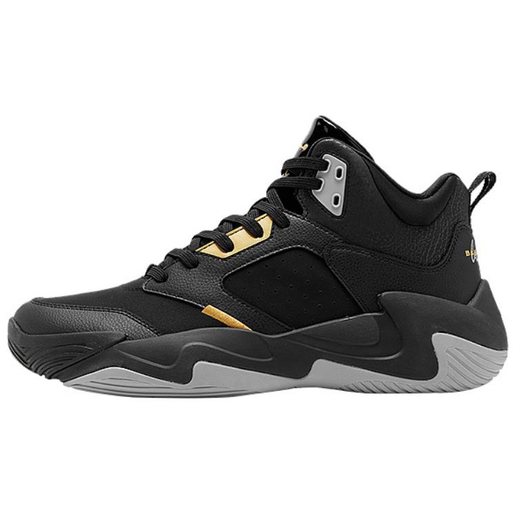 QIAODAN Slip Resistant Support Low top Basketball Shoes Men’s Black Gold