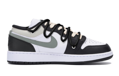 Jordan Air Jordan 1 Abrasion Resistant Low top Vintage Basketball Shoes Men’s Black White