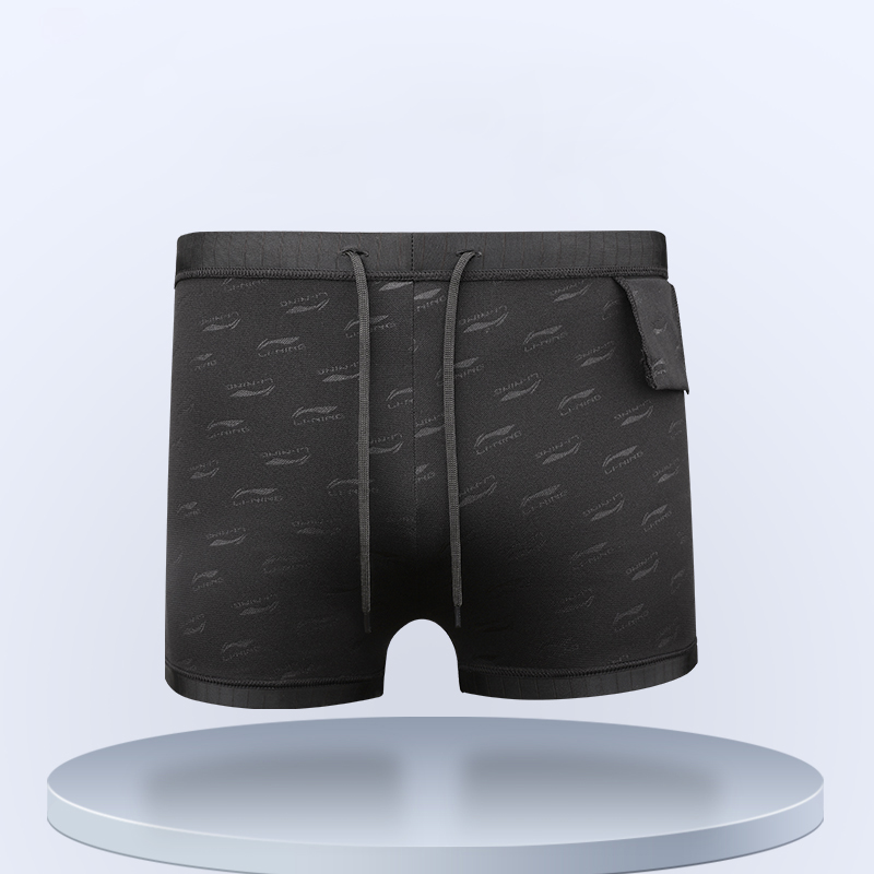 Li Ning Swimming Shorts Men’s Moderate Square Leg Swim Trunks