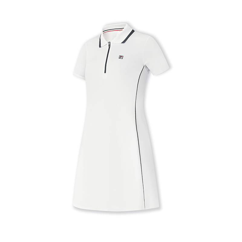 FILA Tennis Tops Women's Jade White Lapel Moderate
