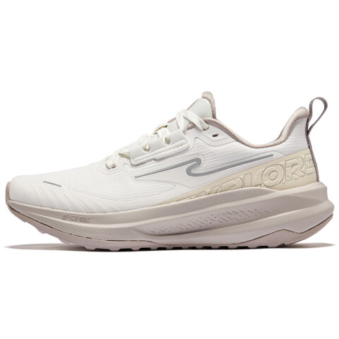 Erke Cushioning Slip Resistant Lightweight Low top Casual Running Shoes Women’s White Gravel Color